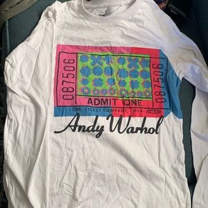 long sleeved andy warhol shirt